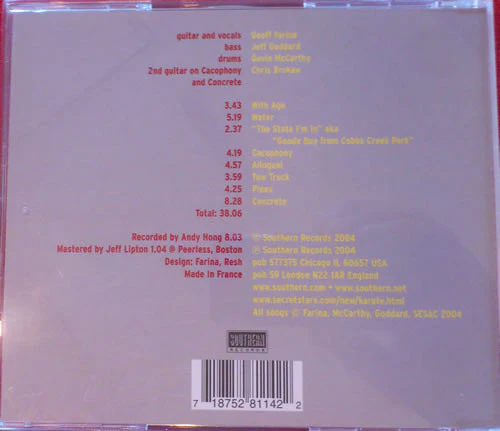 KARATE, Pockets (Southern Records; 28114-2, UK 2004, Jewel Case, Made In France. No 'Pockets' Pin) CD VG+/VG+ - Image 2