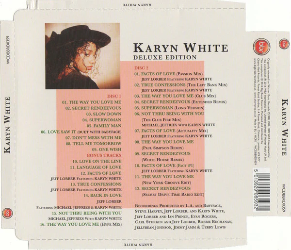 KARYN WHITE, Karyn White (Big Break Records; WCDBBRD0359, UK 2016, Super Jewel case) 2xCD EX/EX - Image 2