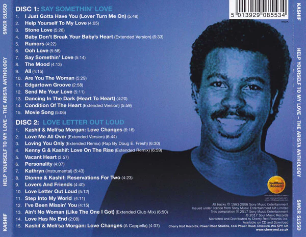 KASHIF, Help Yourself To My Love (The Arista Anthology) (SoulMusic Records; SMCR 5155D, UK 2017, Double CD Case) 2xCD VG+/VG+ - Image 2