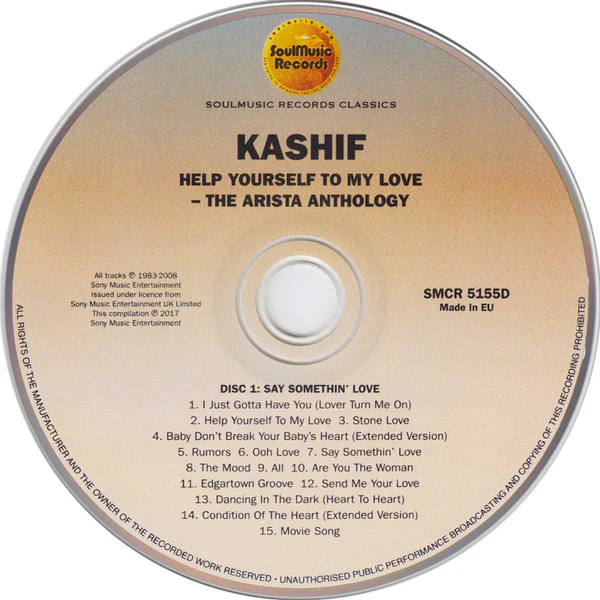 KASHIF, Help Yourself To My Love (The Arista Anthology) (SoulMusic Records; SMCR 5155D, UK 2017, Double CD Case) 2xCD VG+/VG+ - Image 3