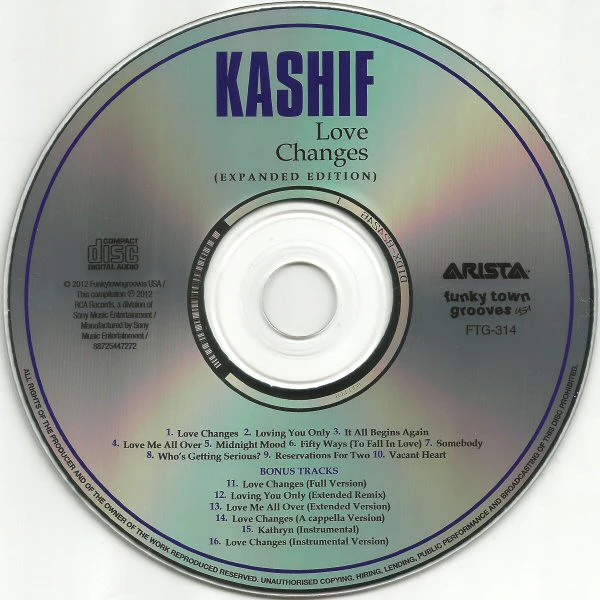 KASHIF, Love Changes (Funkytowngrooves ; FTG-314, US 2012 Reissue, Expanded Edition) CD EX/EX - Image 3