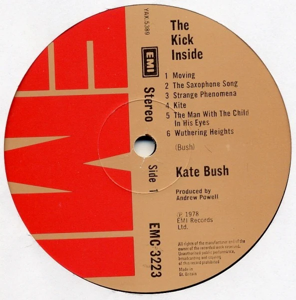KATE BUSH, The Kick Inside (EMI - Red On Brown; EMC 3223, UK 1978, Laminated Sleeve With Black Border, First Pressing. "Rember Yourself" Misspelt Runout) LP VG/VG - Image 3