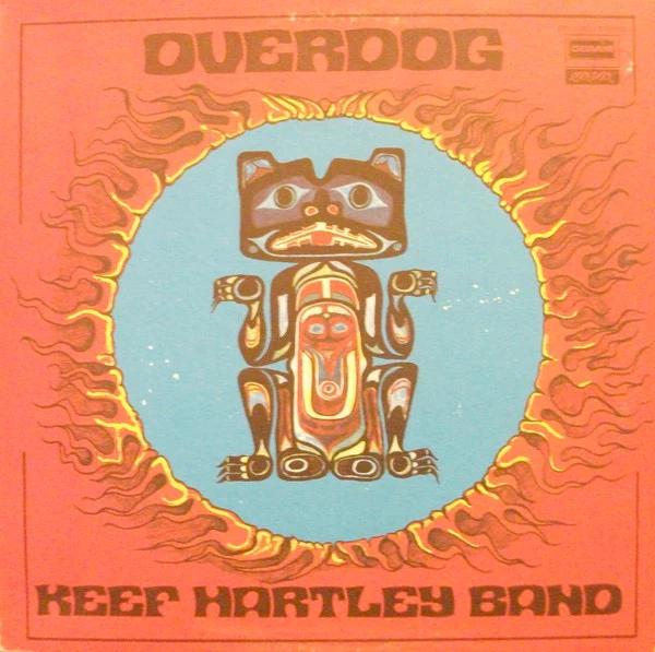 KEEF HARTLEY BAND, Overdog (Deram White and Brown; DES 18057, US 1971, Textured Gatefold Sleeve, Company Inner, Waddell Press) LP G+/G+