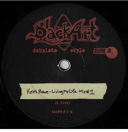 KEITH ROWE, Living My Life (Black Art; BADP5, UK 2025, Die Cut Picture Sleeve, Mono), SALE - Up to 50% Off the Original Price 10" EX/EX
