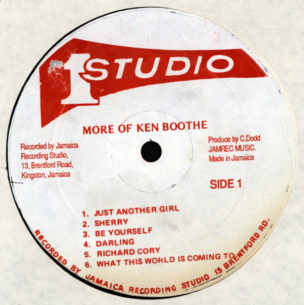 KEN BOOTHE, More Of Ken Boothe (Studio One; SOL: 9010, US 1980s Reissue) LP VG+/VG+ - Image 3