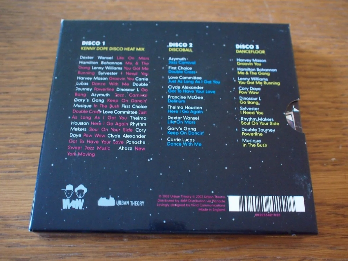 KENNY DOPE, Disco Heat (Urban Theory; URBCD10, UK 2002, Card Slipcase with Tri-fold Digipak inside) 3xCD M/M - Image 2