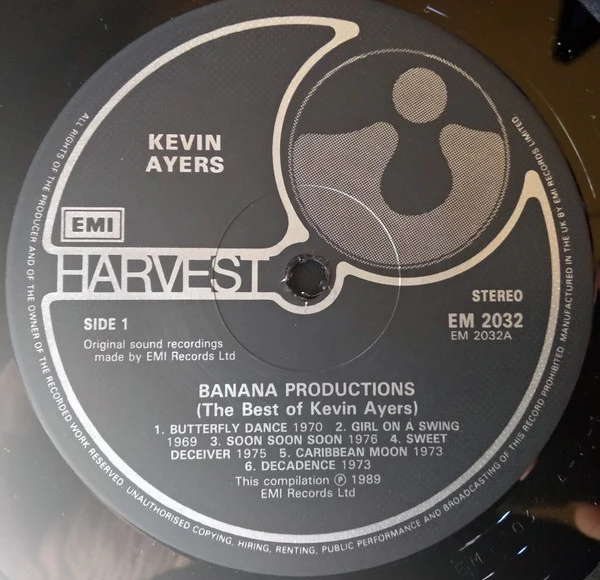KEVIN AYERS, Banana Productions (The Best Of Kevin Ayers) (Harvest; EM 2032, Europe 1989, Gatefold) 2xLP VG/VG - Image 3