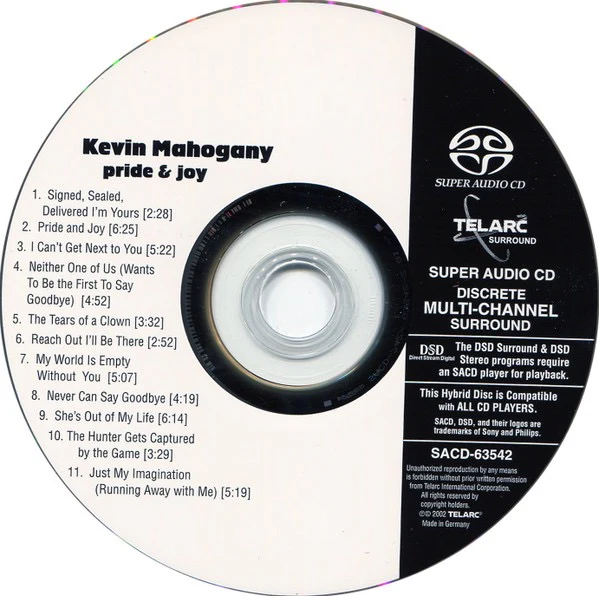 KEVIN MAHOGANY, Pride & Joy (Telarc; SACD-63542, Germany 2002, Hybrid, Multichannel) SACD M/M - Image 3