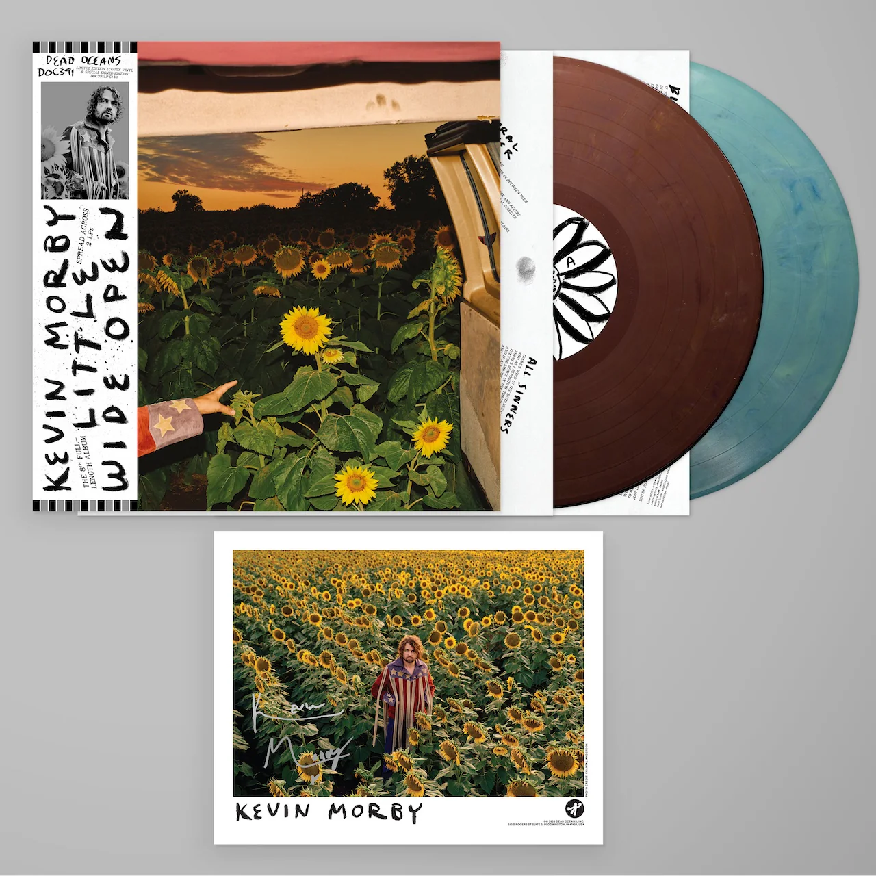 KEVIN MORBY, Little Wide Open (Dead Oceans; DOC391LP-C1-V1, Europe 2026, Standard Sleeve, Indie Exclusive Eco Mix Vinyl + Signed Insert) 2xLP NEW/NEW - Image 2