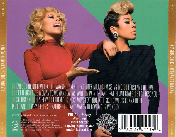 KEYSHIA COLE, Woman To Woman (Geffen Records; B0017774-02, US 2012, Deluxe Edition) CD EX/EX - Image 2