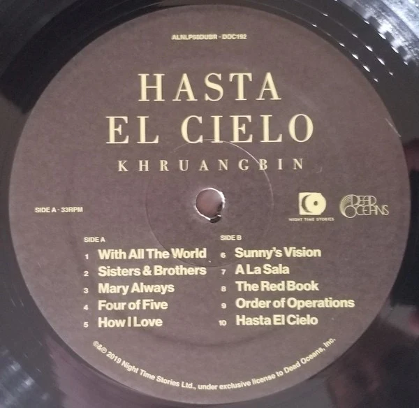 KHRUANGBIN, Hasta El Cielo (Night Time Stories; ALNLP50DUBR, US 2019, Inner, With 7") LP EX/VG+ - Image 3