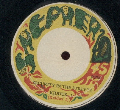 KIDDUS I, Security In The Streets / Too Fat (Shepherd; , Jamaica 1978, Reggae Disco 45 Sleeve) 12" VG/VG+