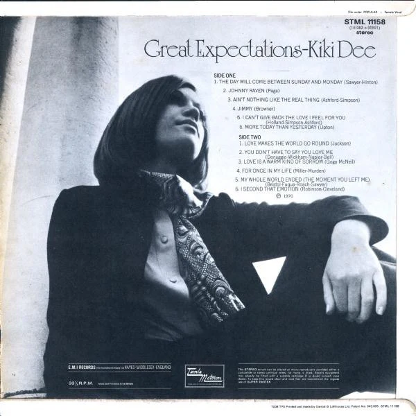 KIKI DEE, Great Expectations (Tamla Motown; STML11158, UK 1970, Flipback Sleeve), SALE - Up to 50% Off the Original Price LP G+/G+ - Image 2