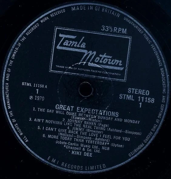 KIKI DEE, Great Expectations (Tamla Motown; STML11158, UK 1970, Flipback Sleeve), SALE - Up to 50% Off the Original Price LP G+/G+ - Image 3