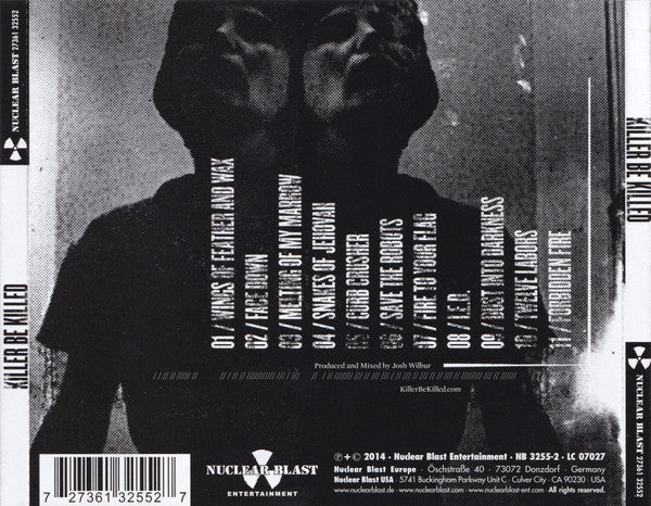 KILLER BE KILLED, Killer Be Killed (Nuclear Blast Entertainment; NB 3255-2, Europe 2014, Jewel Case, Booklet) CD EX/EX - Image 2