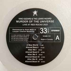 KING GIZZARD AND THE LIZARD WIZARD, Murder Of The Universe (Live At Red Rocks 2022) (We Are Busy Bodies; WABB-161, Canada 2023, No Puzzle, Clear Sparkle Vinyl) LP VG+/VG+ - Image 3
