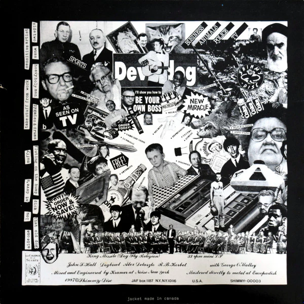 KING MISSILE (DOG FLY RELIGION), Fluting On The Hump (Shimmy Disc ; SHIMMY-00003, US 1987, Insert) Mini LP VG/EX - Image 2