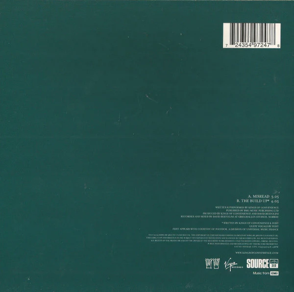 KINGS OF CONVENIENCE, Misread / The Build Up (Source; SOUR098, UK 2004, Picture Sleeve) 7" VG+/VG+ - Image 2