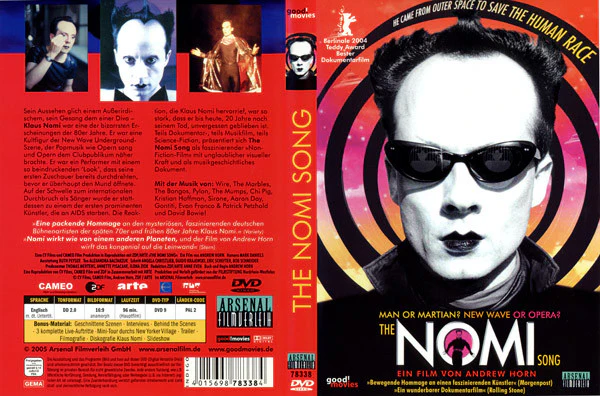 KLAUS NOMI, The Nomi Song (Arsenal Filmverleih; 78338, Germany 2005) DVD VG+/VG+ - Image 2