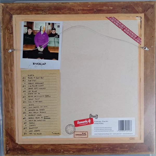 KNEECAP, Fine Art (Heavenly Recordings; HVNLP225C, UK 2024, Stickered Plastic Sleeve, Inner, Tricolour Vinyl, Download Code) LP NEW/NEW - Image 2