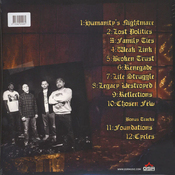 KNUCKLEDUST, Songs Of Sacrifice (GSR Music; GSR100, Germany 2016, Gatefold, Gold Vinyl) LP VG/VG+ - Image 2