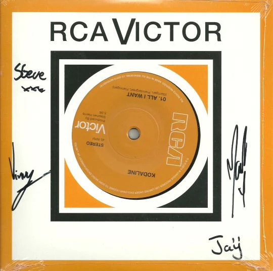 KODALINE, All I Want / All I Want (Everything Everything Remix (RCA Victor; 88765492197, Europe 2013, Die Cut Sleeve, Signed copy for Record Store Day 2013.) 7" VG+/VG+