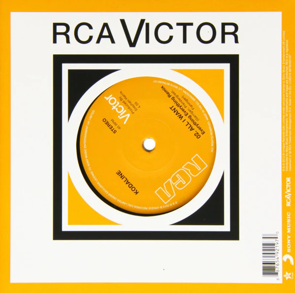 KODALINE, All I Want / All I Want (Everything Everything Remix (RCA Victor; 88765492197, Europe 2013, Die Cut Sleeve, Signed copy for Record Store Day 2013.) 7" VG+/VG+ - Image 2