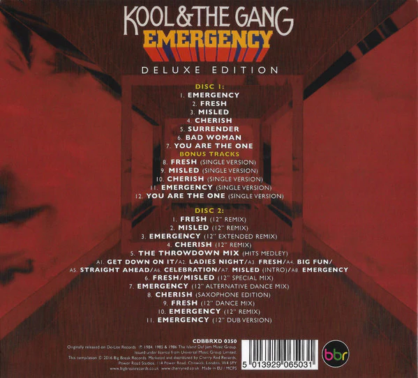 KOOL & THE GANG, Emergency (Big Break Records; CDBBRXD 0350, Europe 2016) 2xCD EX/EX - Image 2