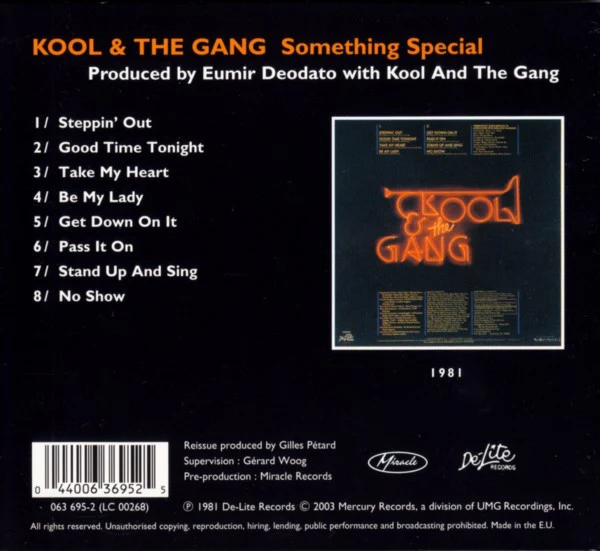 KOOL & THE GANG, Something Special (De-Lite Records; 063 695-2, Europe 2003 Reissue) CD EX/EX - Image 2