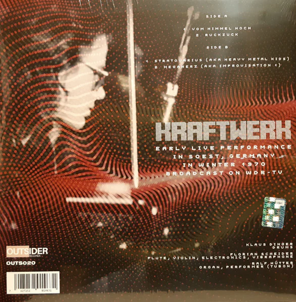 KRAFTWERK, Early Live In Germany (Outsider Records; OUTS020, Europe 2022 Reissue, Unofficial Release. Live In Soest 1970) LP EX/EX - Image 2