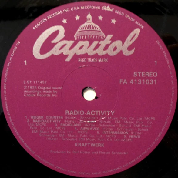 KRAFTWERK, Radio-Activity (Fame; FA 41 3103 1, UK Reissue, Maroon Labels) LP VG/VG+ - Image 3