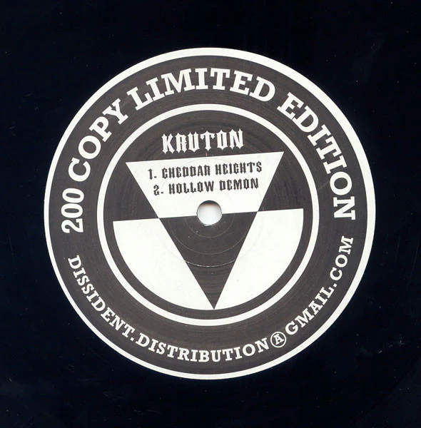 KRUTON, Cheddar Heights / Hollow Demon (Dissident; KRUTON 2, UK 2008, Single Sided) 12" /VG