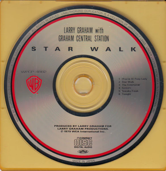 LARRY GRAHAM WITH GRAHAM CENTRAL STATION, Star Walk (Warner Bros. Records; WPCP-4882, Japan 1992, With Obi) CDs EX/EX - Image 3