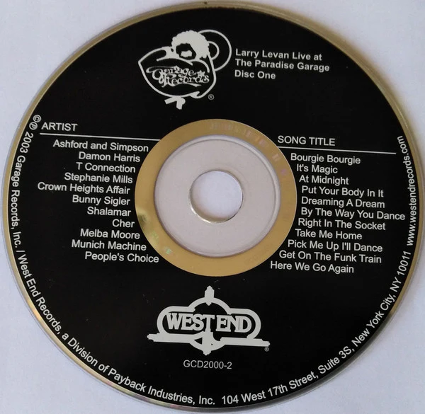 LARRY LEVAN, Recorded Live at the Legendary Paradise Garage (Garage; GCD-2000, US 2003 Reissue, Digipak) 2xCD VG+/EX - Image 3
