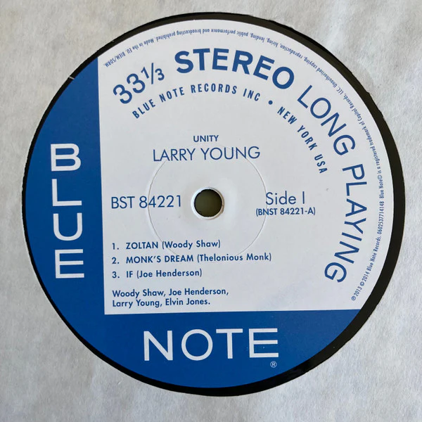 LARRY YOUNG, Unity (Blue Note; ST-84221, Europe 2014 Reissue, Company Inner) LP VG+/VG - Image 3