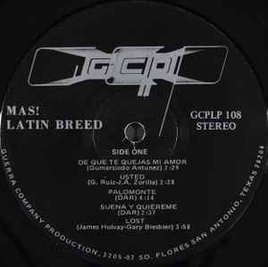 LATIN BREED DE RUDY GUERRA, Mas Latin Breed! (GCP; GCLP 108, US 1974, Pasteback Sleeve) LP VG/VG+ - Image 3