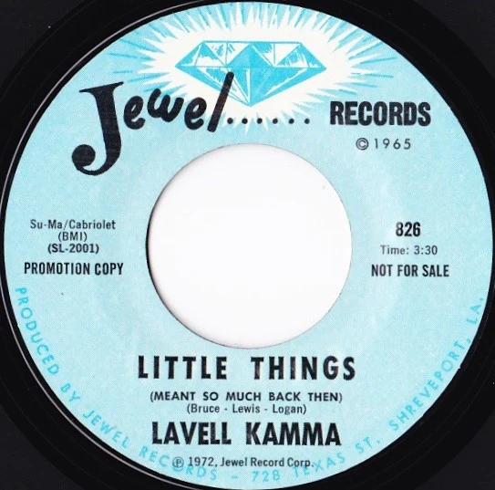 LAVELL KAMMA, I Can Help You Find Yourself (Jewel Records; 826, US 1972, Promo) 7" /VG - Image 2