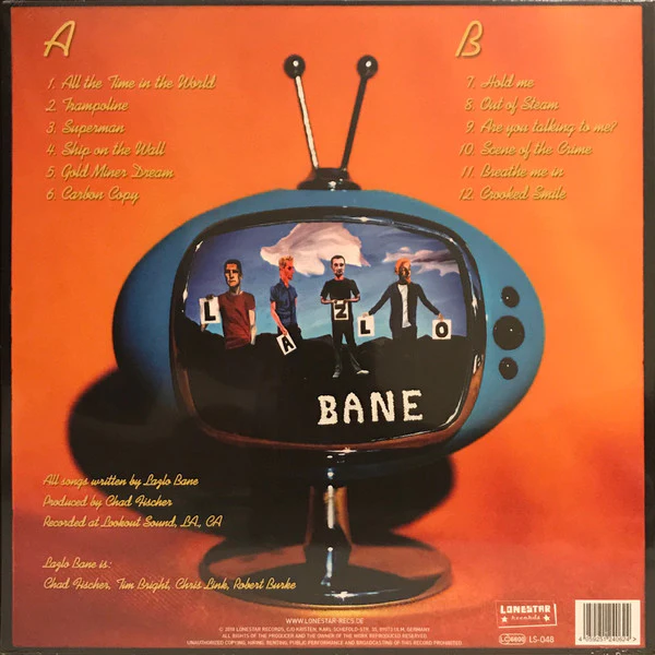 LAZLO BANE, All The Time In The World (Lonestar Records; LS-048, Germany 2018 Reissue, Limited Edition, Blue Translucent, 150 gram) LP VG+/VG+ - Image 2