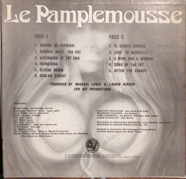 LE PAMPLEMOUSSE, Le Pamplemousse (AVI Records; AVL 6003, US 1976) LP G+/VG+ - Image 2