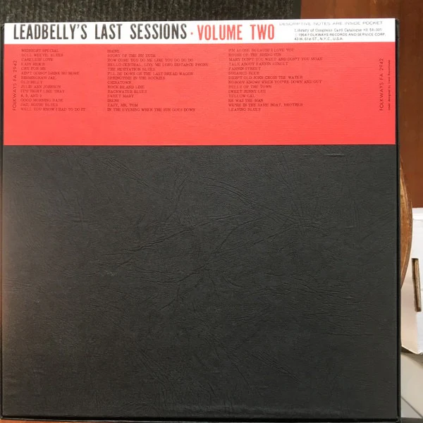 LEADBELLY, Leadbelly's Last Sessions (Volume Two) (Folkways Records; FA 2942, US 1960s Reissue, Box Set, Booklet, Mono) 2xLP VG/VG+ - Image 2