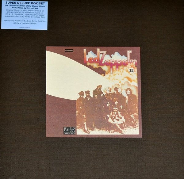 LED ZEPPELIN, Led Zeppelin II (Atlantic; 8122796437, Europe 2014 Reissue, Box Set, Gatefold, Hardbound 88-page book, Numbered, Super Deluxe Edition, 180g Vinyl, Remastered, + 2xCD), SALE - U 2xLP NEW/NEW