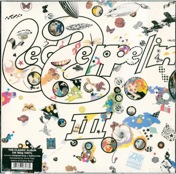 LED ZEPPELIN, Led Zeppelin III (Warner Bros; 81227965761, UK 2014 Reissue, Gatefold, Stickered Sleeve, 180 Gram Vinyl) LP NEW/NEW