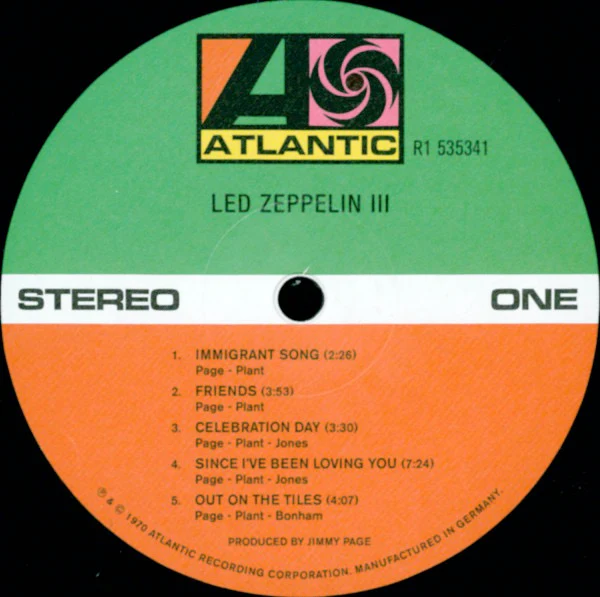 LED ZEPPELIN, Led Zeppelin III (Warner Bros; 81227965761, UK 2014 Reissue, Gatefold, Stickered Sleeve, 180 Gram Vinyl) LP NEW/NEW - Image 3