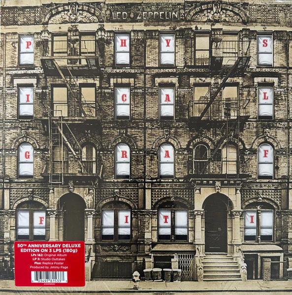 LED ZEPPELIN, Physical Graffiti (Swan Song; R1 727585, Worldwide 2025 Reissue, Die Cut Sleeve, 3 Inners & Insert, Poster, 50th Anniversary Edition) 3xLP EX/EX