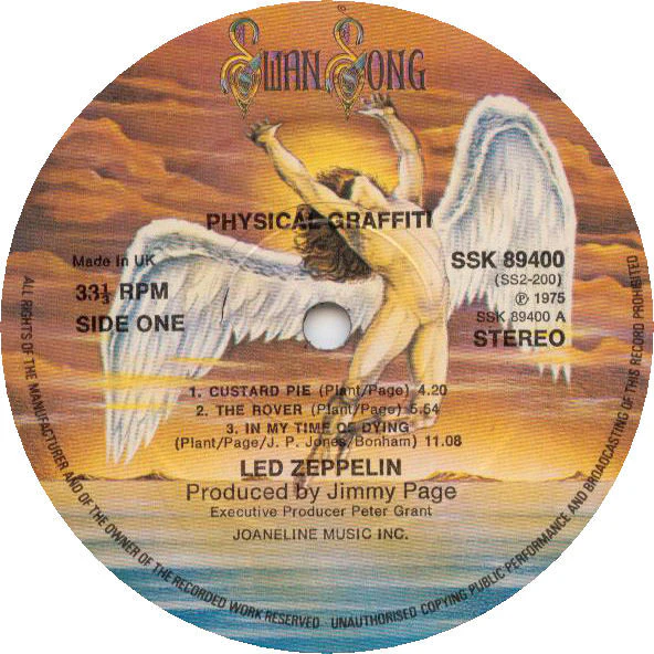 LED ZEPPELIN, Physical Graffiti (Swan Song - No W Logo; SSK89400, UK 1975, Die Cut Sleeve, Two Inners & Insert With Two Folds, First pressing - 484 Kings Road Address on back top. No W on ri 2xLP VG/VG - Image 3