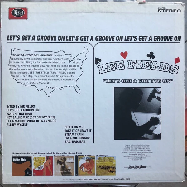 LEE FIELDS, Let's Get A Groove On (Desco; DSLP-004, US 1998, Pasteback Sleeve), SALE - Up to 50% Off the Original Price LP VG+/VG - Image 2