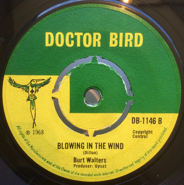 LEE KING PERRY / BURT WALTERS, People Funny Boy / Blowing In The Wind (Doctor Bird; DB-1146, UK 1968, 4-Prong Centre) 7" /G