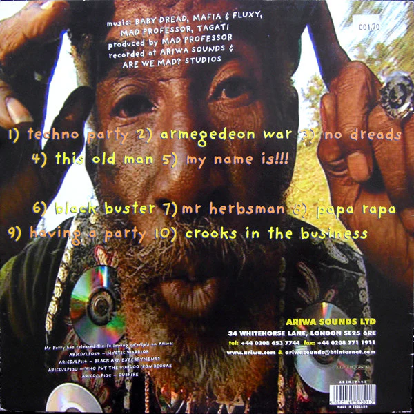 LEE SCRATCH PERRY, Techno Party (Ariwa; AREMLP001, UK 2000), SALE - Up to 50% Off the Original Price LP VG/G+ - Image 2