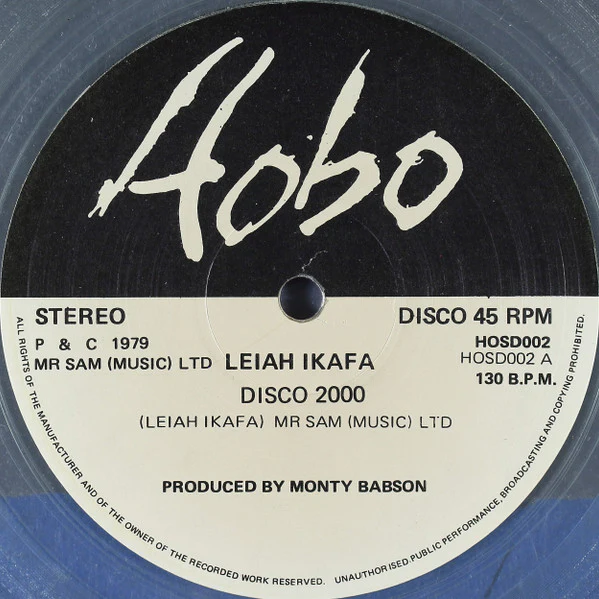 LEIAH IKAFA, Disco 2000 / Together In Love (Hobo; HOSD002, UK 1979, Clear vinyl) LP VG/VG+