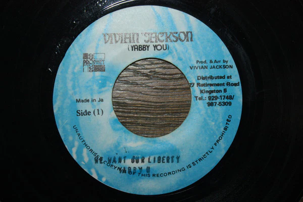 LENROY SWABY / TRINITY, We Want Our Liberty / How Long Jah (Vivian Jackson (Yabby You); , Jamaica 1990s Reissue) 7" /VG